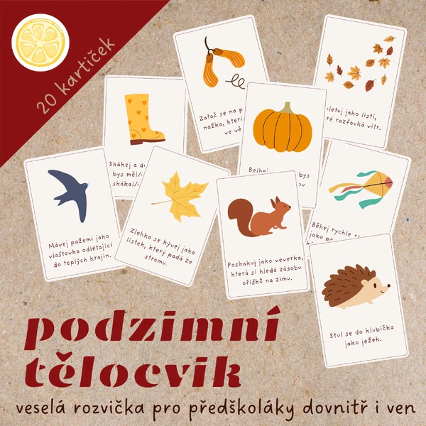 Podzimní tělocvik | pohybové kartičky na rozcvičku