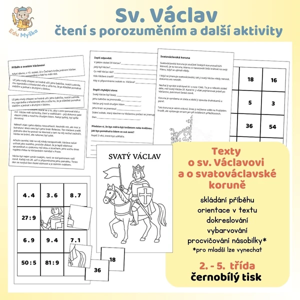 Svatý Václav - čtení s porozuměním a další aktivity