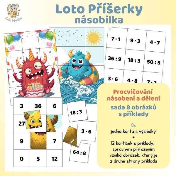 Loto násobilka Příšerky