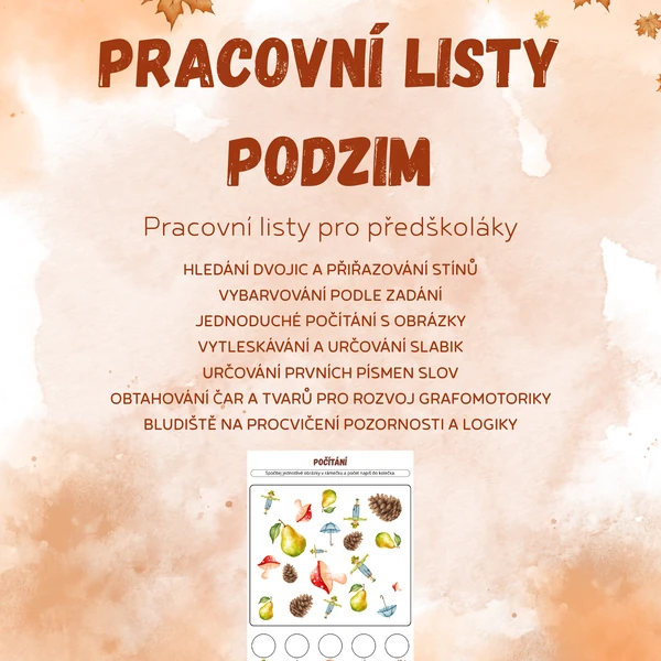 Pracovní listy - podzim