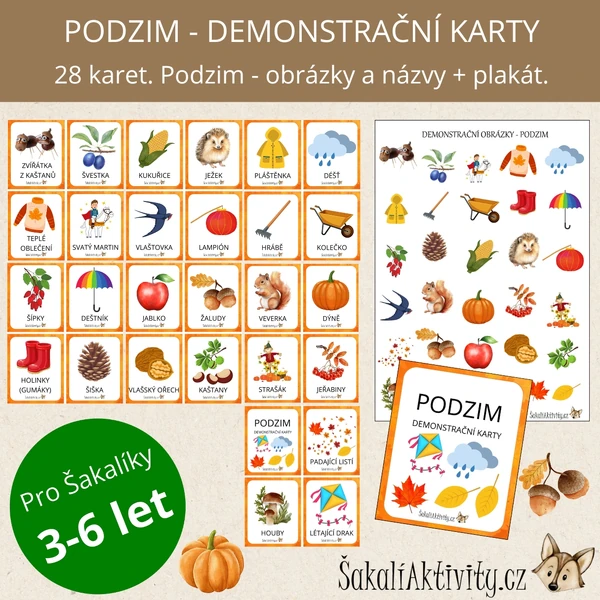  PODZIM - demonstrační karty 