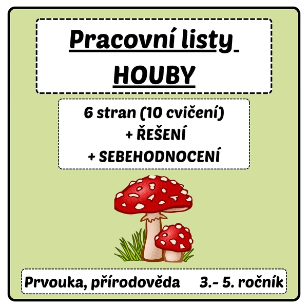 Pracovní listy- HOUBY