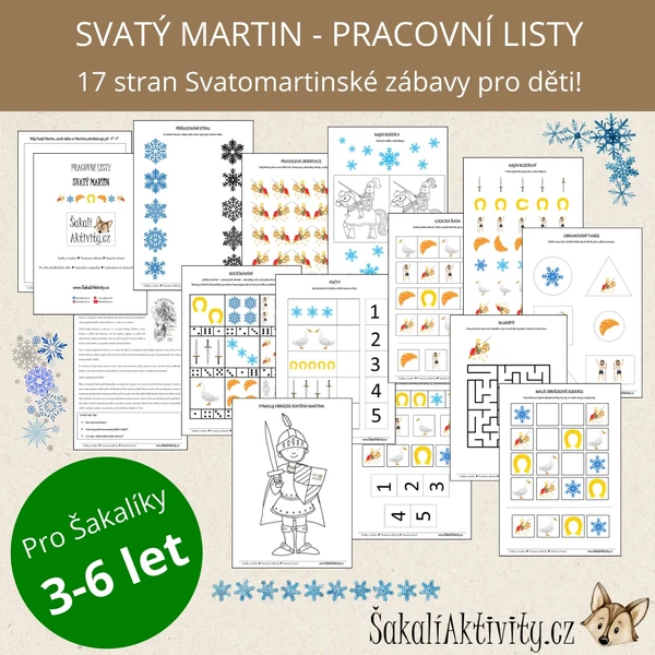  Pracovní listy - SVATÝ MARTIN 