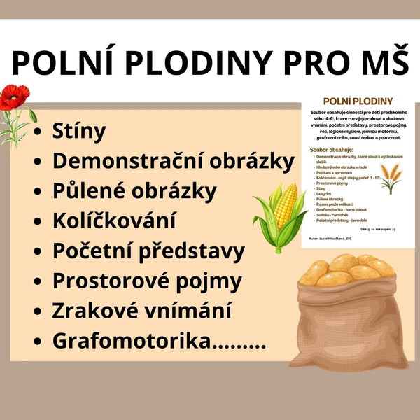 Polní plodiny pro MŠ