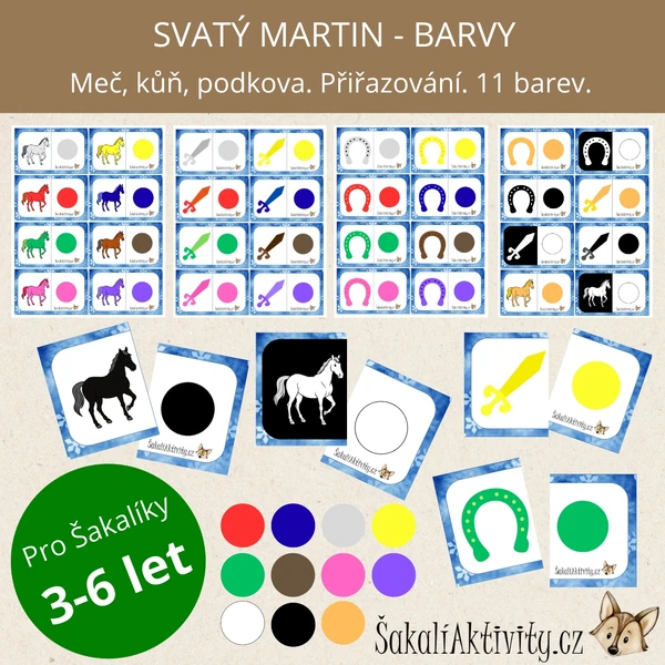  SVATÝ MARTIN - barvy, přiřazování 