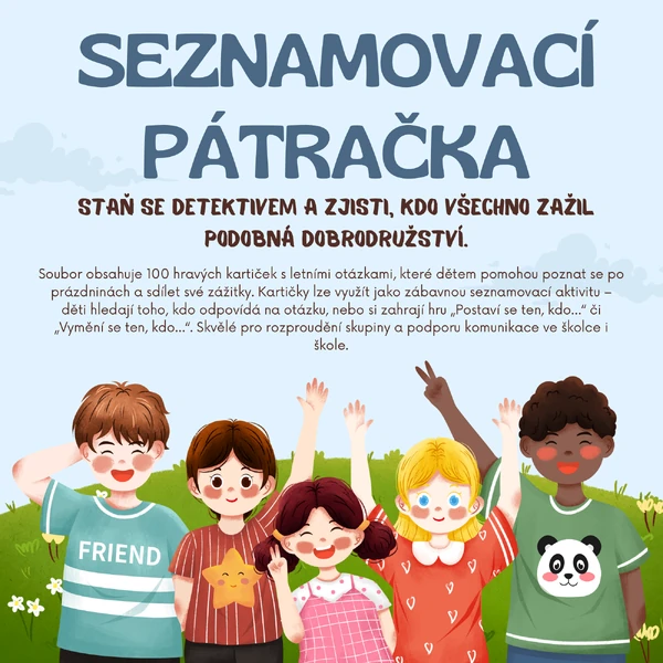 Seznamovací pátračka - 100 zábavných kartiček 