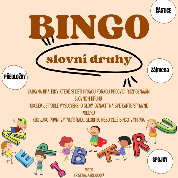 Slovní druhy - Bingo