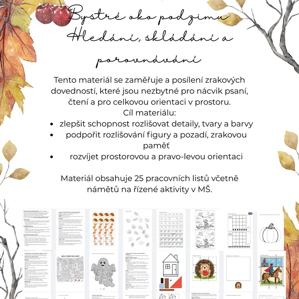 Podzim - hledání, skládání a porovnání