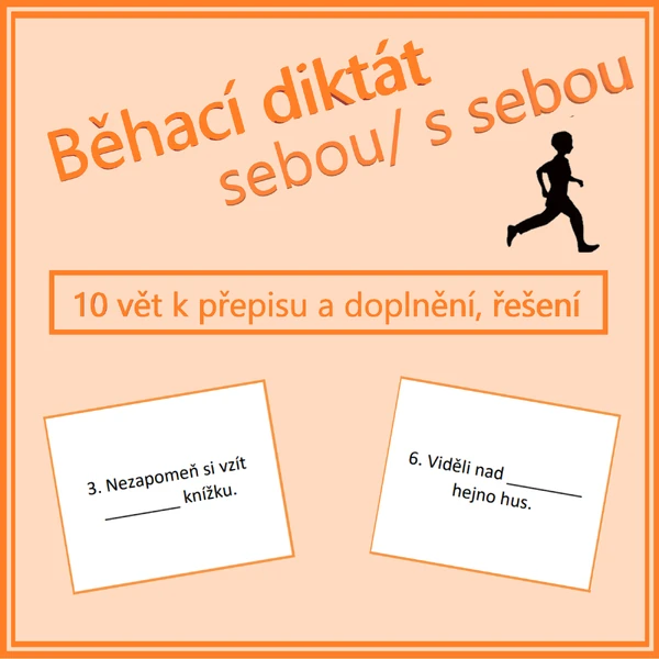 Běhací diktát - sebou/ s sebou (zájmena)