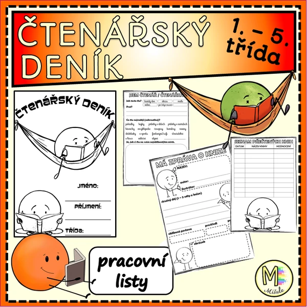 ČTENÁŘSKÝ DENÍK - PRACOVNÍ LISTY