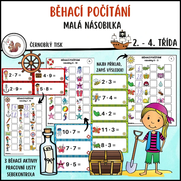 Běhací počítání - malá násobilka