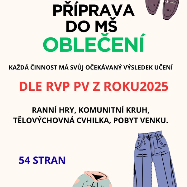 Týdenní příprava do MŠ: Oblečení