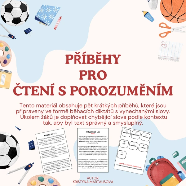 Příběhy pro čtení s porozuměním - 5 příběhů