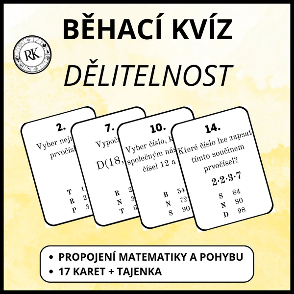 Dělitelnost - Běhací kvíz