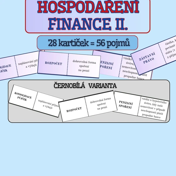 Domino FINANCE A HOSPODAŘENÍ II. - barevná i černobílá verze