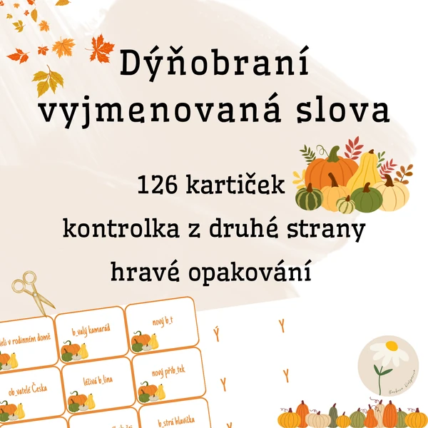 Dýňobraní - vyjmenovaná slova