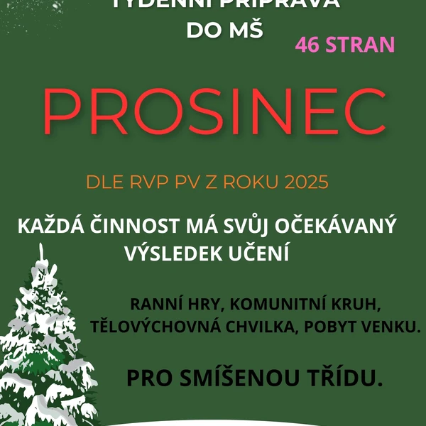 Týdenní příprava do MŠ: Prosinec.