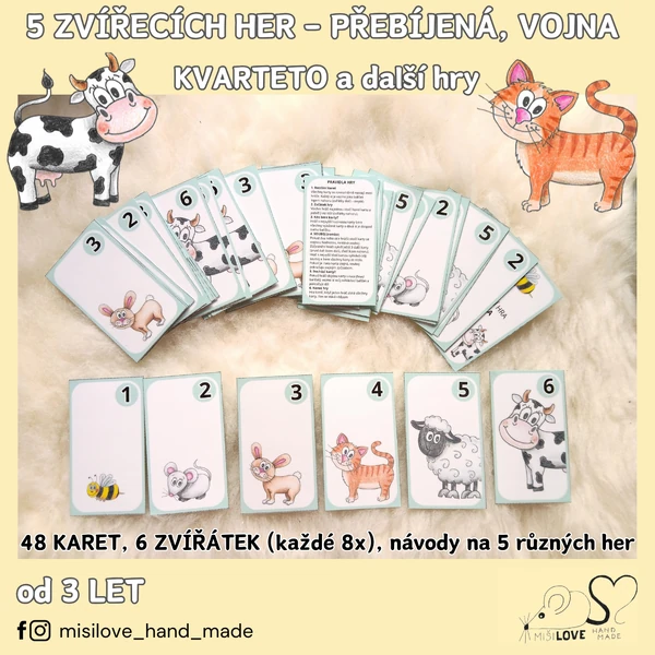 5 ZVÍŘECÍCH HER - PŘEBÍJENÁ, VOJNA, KVARTETO A DALŠÍ
