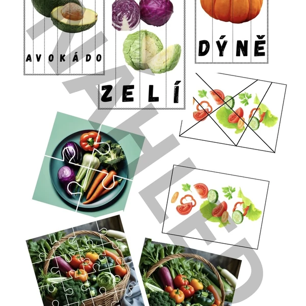 Puzzle a skládačky - ZELENINA