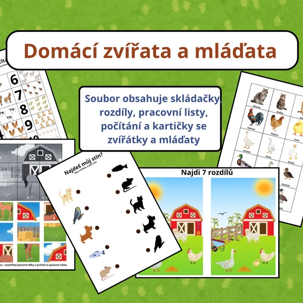 Domácí zvířata a mláďata