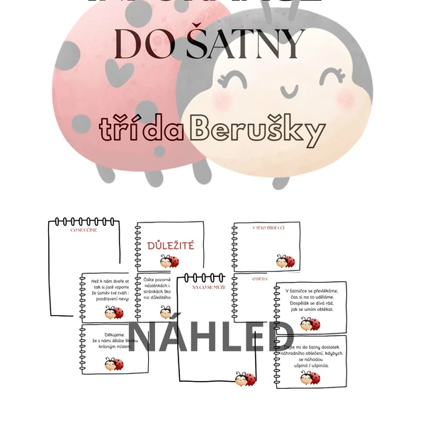 Informační cedulky - třída Berušky