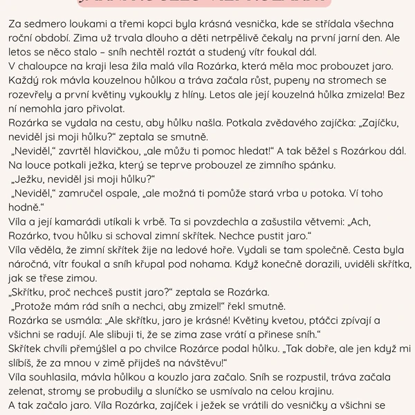 Jarní kouzlo Víly Rozárky (Já mám, kdo má)