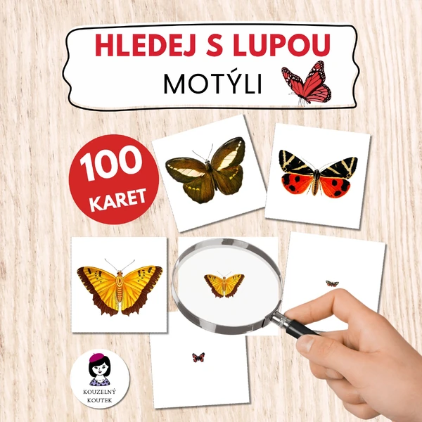 Hledej s lupou | třídění s lupou | lupa | motýli | hledání detailů