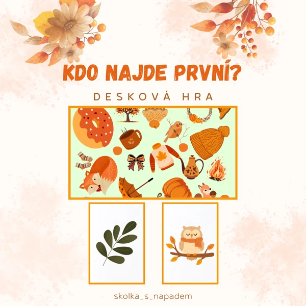 Kdo najde první - podzimní desková hra 