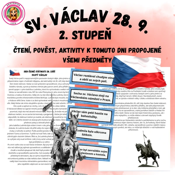 Sv. Václav, 28. září - čtení, aktivity pro 2. stupeň