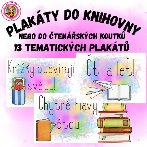 Plakáty do knihovny a do čtenářských koutků