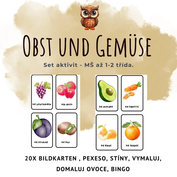 Obst und Gemüse - Bildkarten