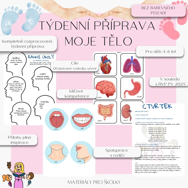 Týdenní příprava - Moje tělo (bez barevného pozadí)