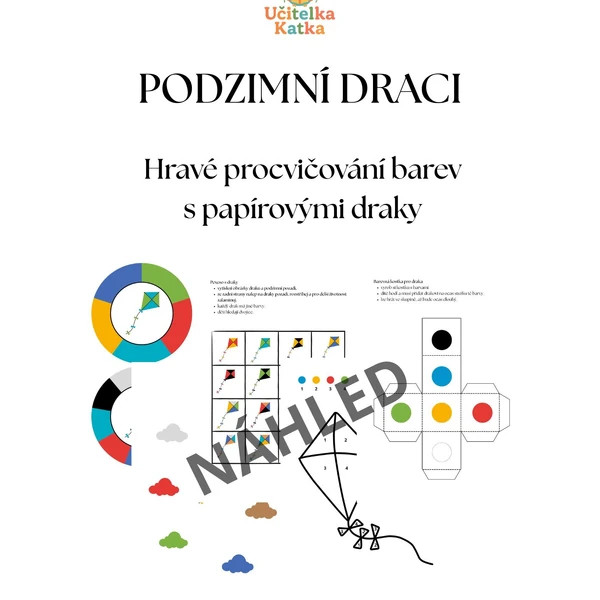 Hravé procvičování barev s papírovými draky