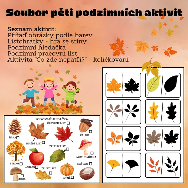 Soubor pěti podzimních aktivit
