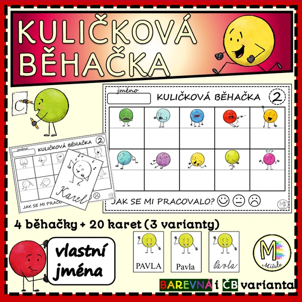 KULIČKOVÁ BĚHAČKA - VLASTNÍ JMÉNA