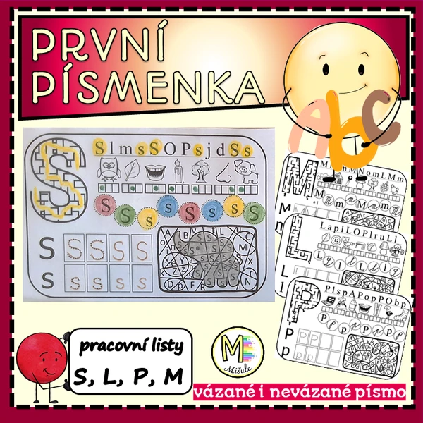PRVNÍ PÍSMENKA - S, L, M, P