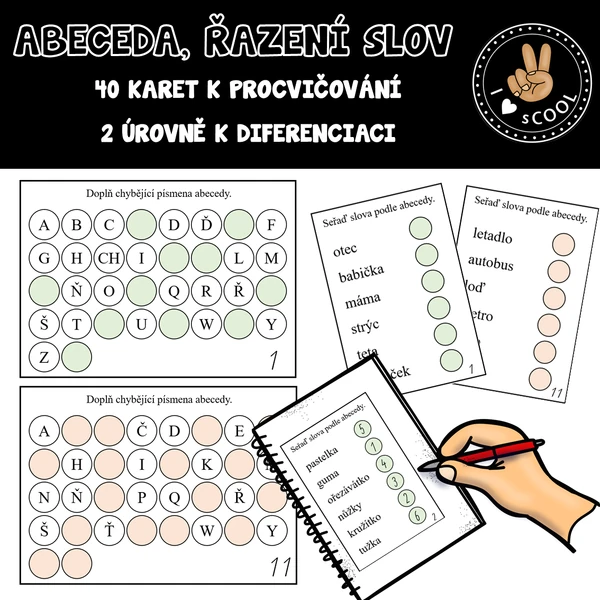 Abeceda, řazení slov podle abecedy
