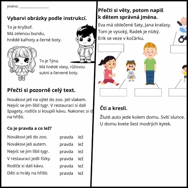 Jednoduché čtení s porozuměním 