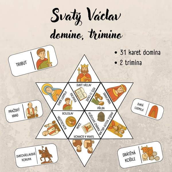 Svatý Václav - domino a trimino