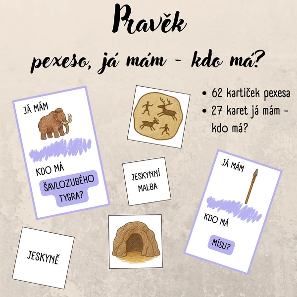Pravěk - pexeso a já mám - kdo má