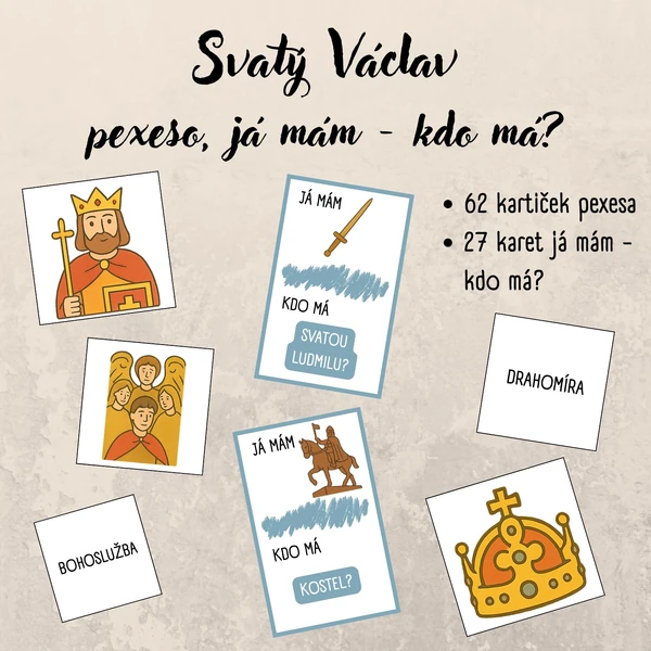 Svatý Václav - pexeso a já mám - kdo má?