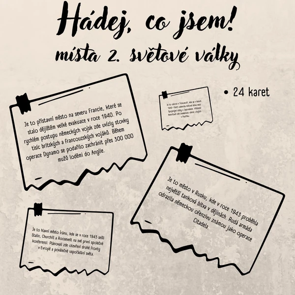 Hádej, co jsem - místa 2. světové války
