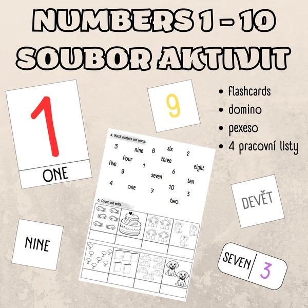 Numbers 1 - 10 (soubor aktivit)
