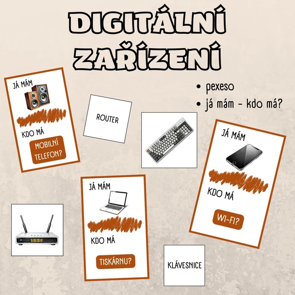 Informatika - digitální zařízení - pexeso a já mám kdo má