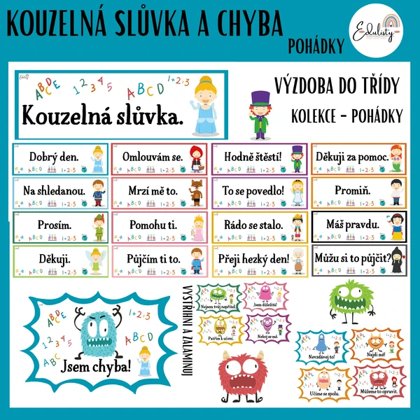 Jsem chyba! + Kouzelná slůvka – motivační sada do třídy