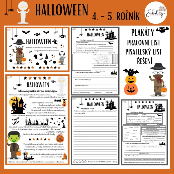 Halloween – čtení, porozumění a psaní s tematikou svátku