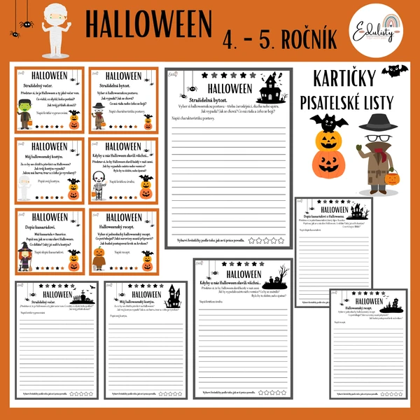 Halloween – kartičky a psací listy