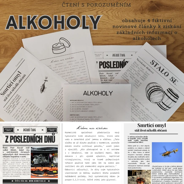 Alkoholy - čtení s porozuměním