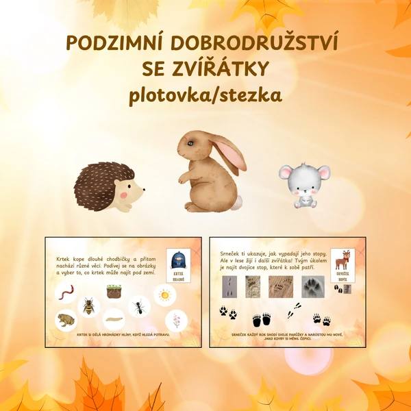 Podzimní dobrodružství se zvířátky - stezka/plotovka