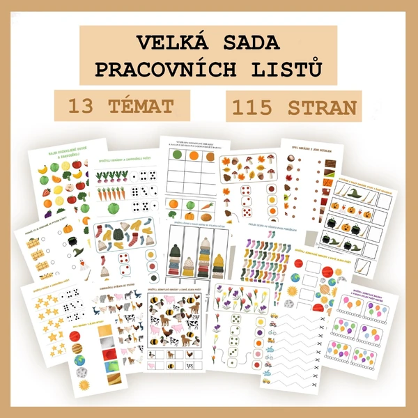 Velká sada pracovních listů